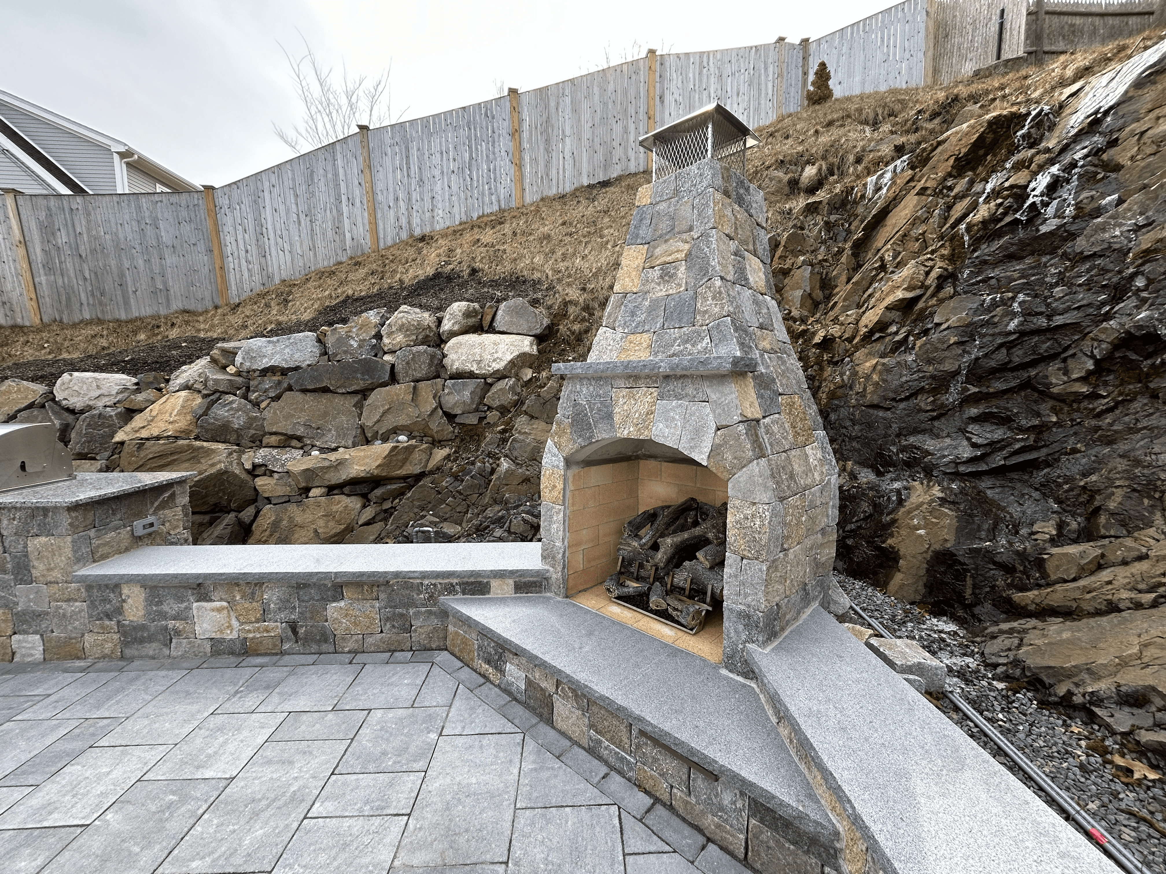 outdoor fireplace massachusetts