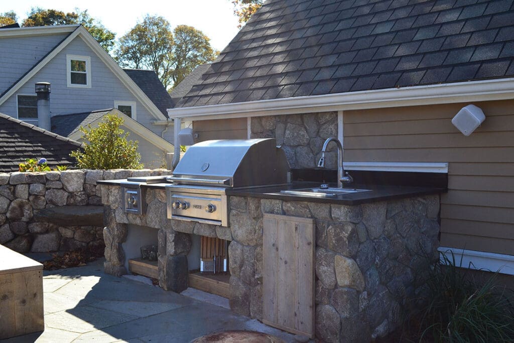 Masonry Outdoor Kitchen Example in Swampscott, MA
