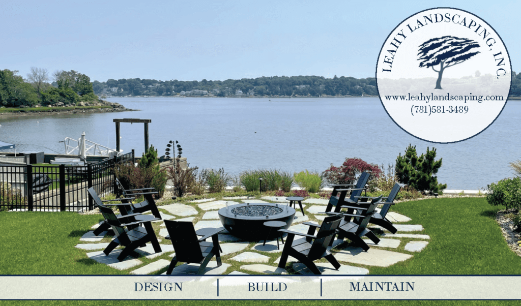 Leahy-North Shore Mag OPT 2 - Leahy Landscaping Swampscott, MA fire pit and coastal landscaping. Leahy Landscaping