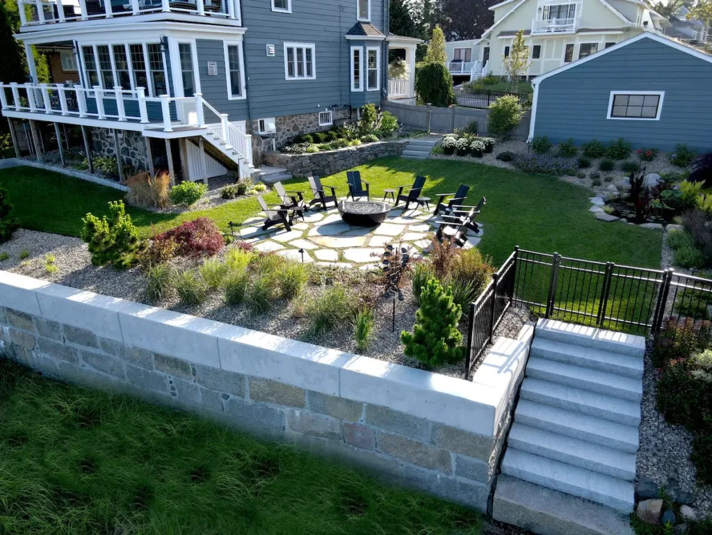Patio example in Marblehead MA by landscaper leahy landscaping
