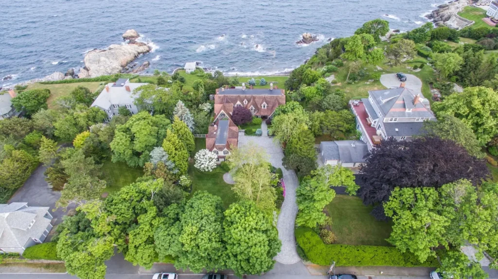 ocean view of landscape design on the north shore of massachusetts