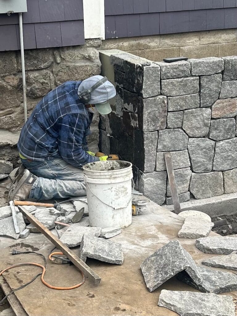 landscape construction services masonry in the North Shore, MA